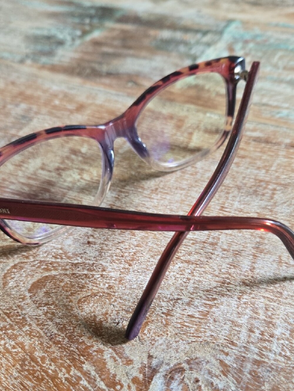 Missoni Plum and Tortoise Gradient Women's Eyeglasses. (BIN 008) - Picture 5 of 6